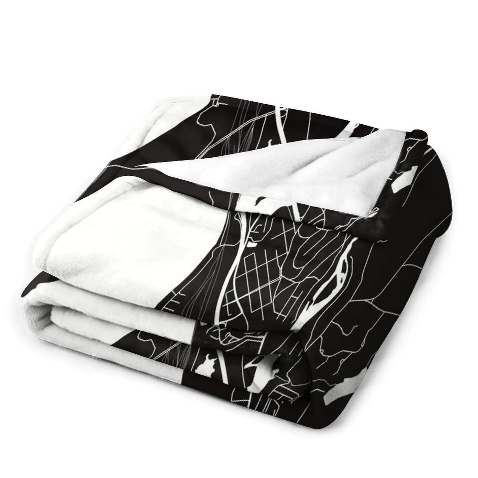 Кротон-на-Хадсон карта Нью-Йорка линия искусство плед одеяло ворсовые одеяла для