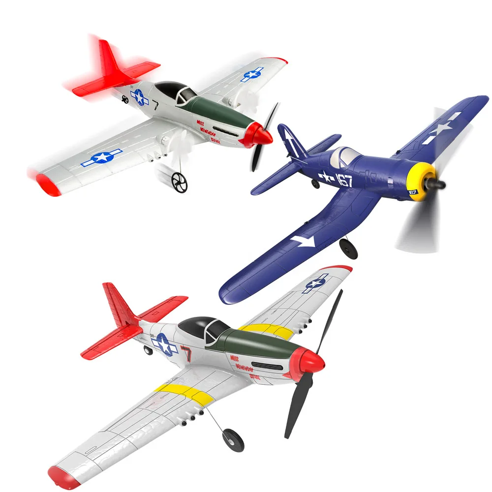 Enlarge EPP 400mm P51D Mustang /F4U Corsair 4-Ch 2.4G 6-Axis RTF Airplane With Xpilot Stabilizer RC Plane