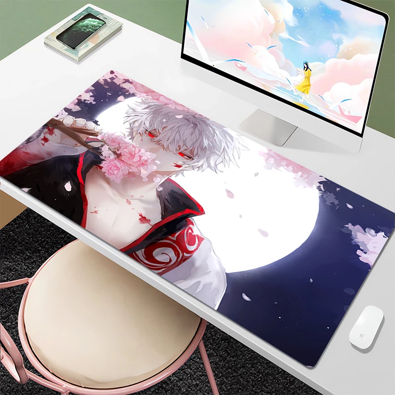 

Mause Pad Gamer Girl Gintama Deskmat Pc Cabinets Mouse Mats Gaming Mousepad Rubber Mat Laptops Computer and Office Accessories
