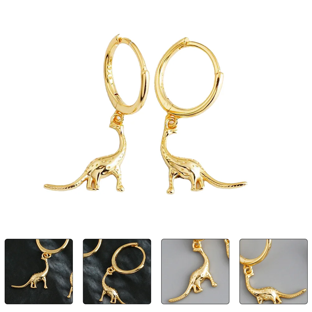 

Earringsdangleearring Ear Hoopanimal Gift Jewelry Girlssupply Danglers Hoops Creative Huggers Drop Silver Party Dangling Dressup