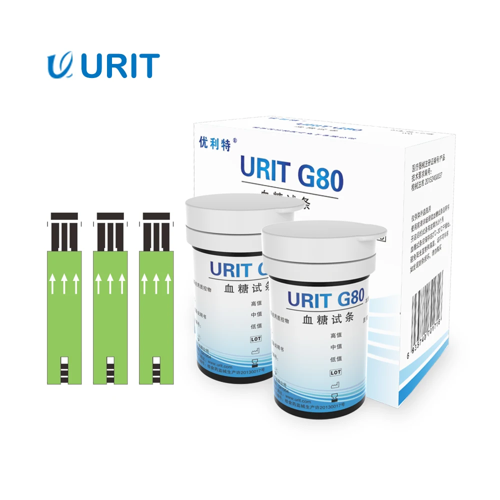 

URIT G80 Blood Glucose Test Strips & Lancets Blood Glucose Meter Diabetes Blood Sugar Detection Monitor Glucose 50PCS/100PCS!