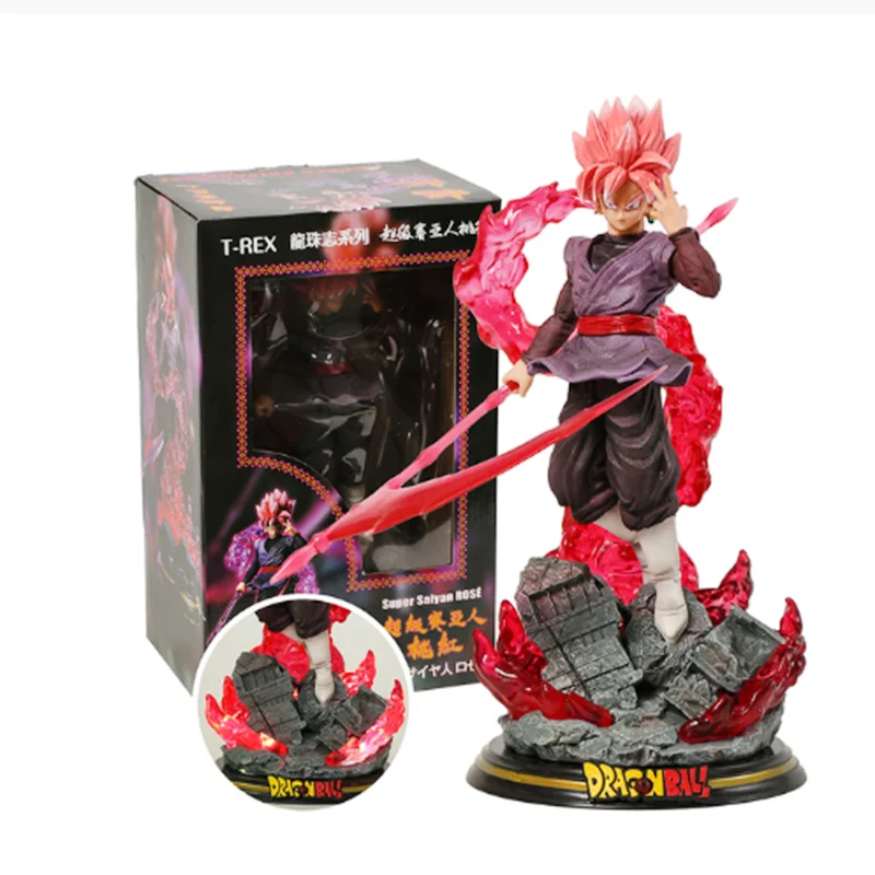 

28cm Dragon Ball Figure GK Super Saiyan ROSE Son Goku Action Figure Illuminable Model Toys PVC Collection Model Toys Doll Gifts