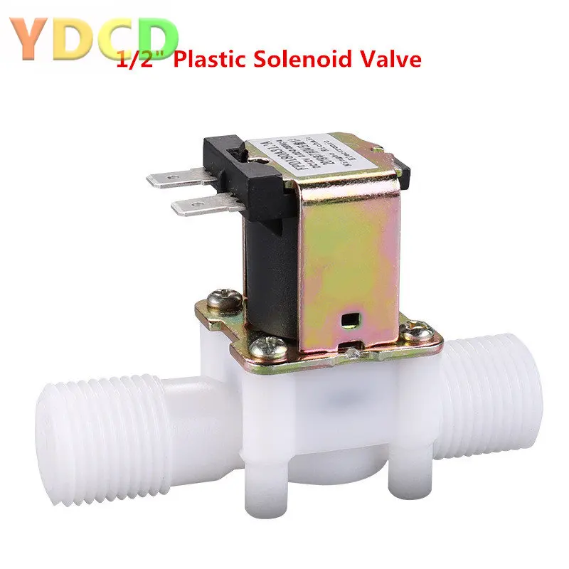

1/2" 12V 24V 220V Plastic Solenoid Valve Magnetic Washing Machine Dispenser Drinking Water Pneumatic Pressure Controller Switch