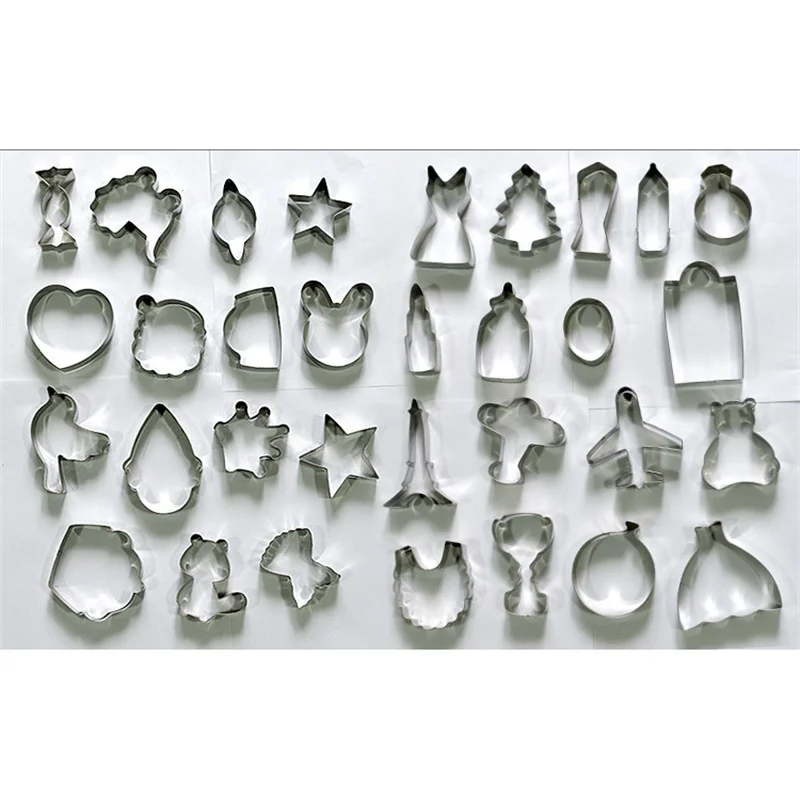 

Silver Cookie Cutter Tools Stainless Steel Making Cakes Cookies Puddings Baking Cake Moulds Bakeware Kitchen Accessories Pastry