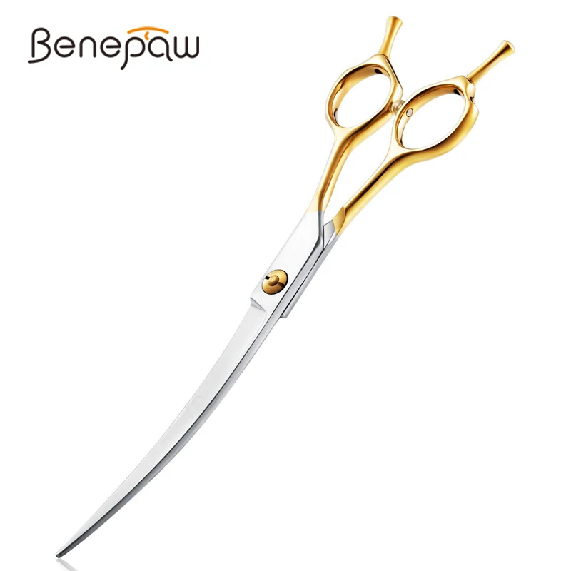

Профессиональные изогнутые ножницы для стрижки собак Benepaw, удобные ножницы для стрижки кошек и щенков, острый легкий резак для волос для домашних животных