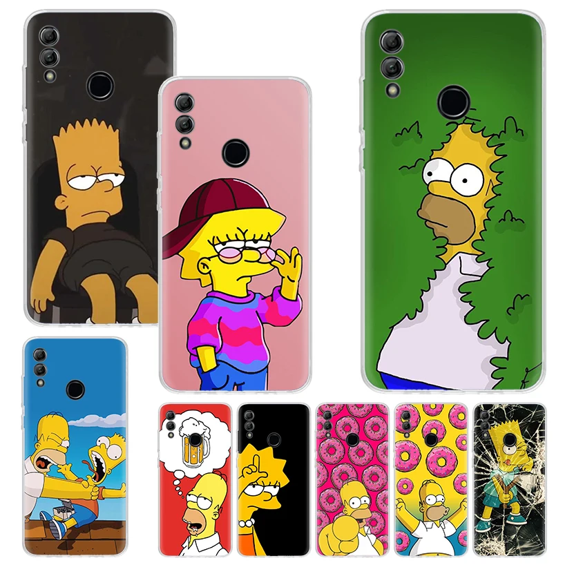 Cartoon Homers-S-Simpsons Print Soft Case for Huawei Honor 10 9 9X 8A 8X 8S Y5 Y6 Y7 Y9S Phone Shell 20 Lite P Smart Z 50 Patter
