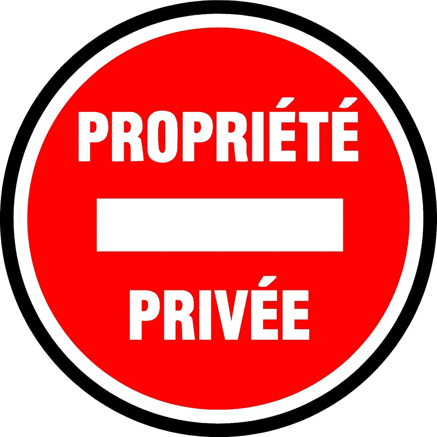 

Propriete Privee Street Metal Warning Sign 12X12 Inches Round Tin Sign Nostalgic Metal Sign Fun Retro Decor