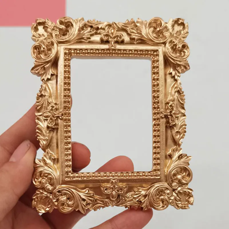 

Golden Retro Photo Frame Nail Art Jewelry Decoration Home Decoration Photography Background Shooting Photo Props