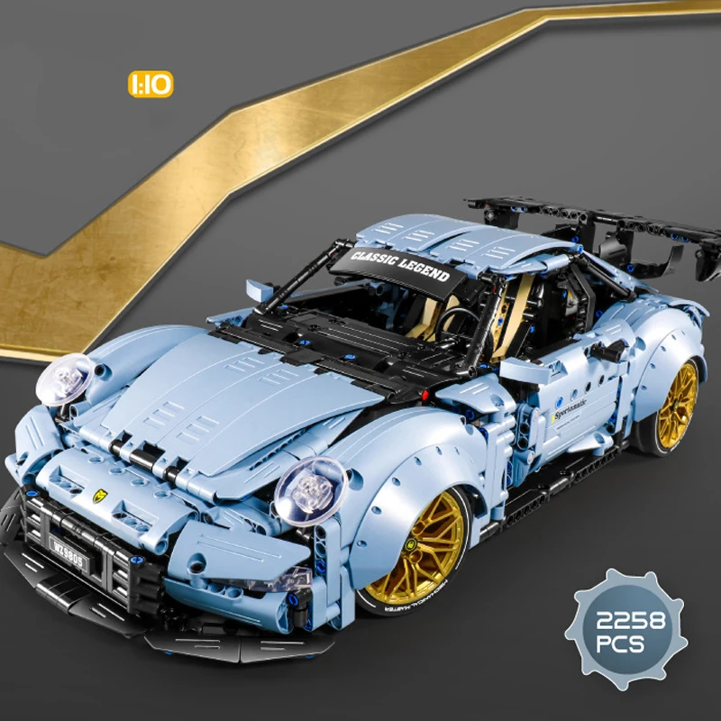 

9805 Fast And Furious Car Building Blocks Famous World Bricks Sportscar Sport Model Speed Racer Brick Blue City Toys For Boys