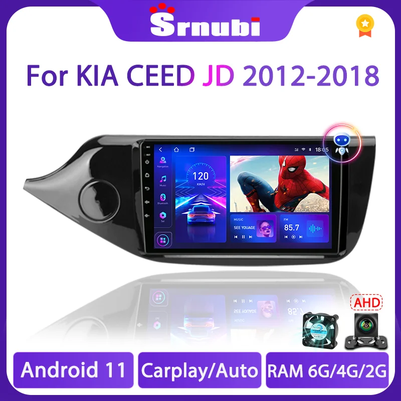 $80.99 Srnubi Android 10.0 for KIA Cee'd CEED JD 2012-2018 2 Din IPS GPS Navigation Bluetooth Car Radio Multimedia Video Player DSP DVD
