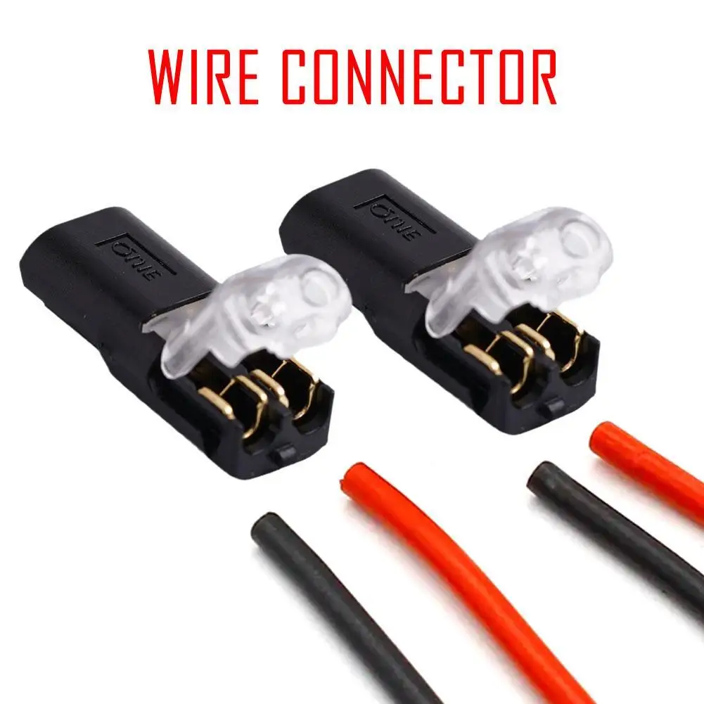 

10pcs 2p Spring Connector wire with no welding no screws Quick Connector cable clamp Terminal Block 2 Way Easy Fit for led strip