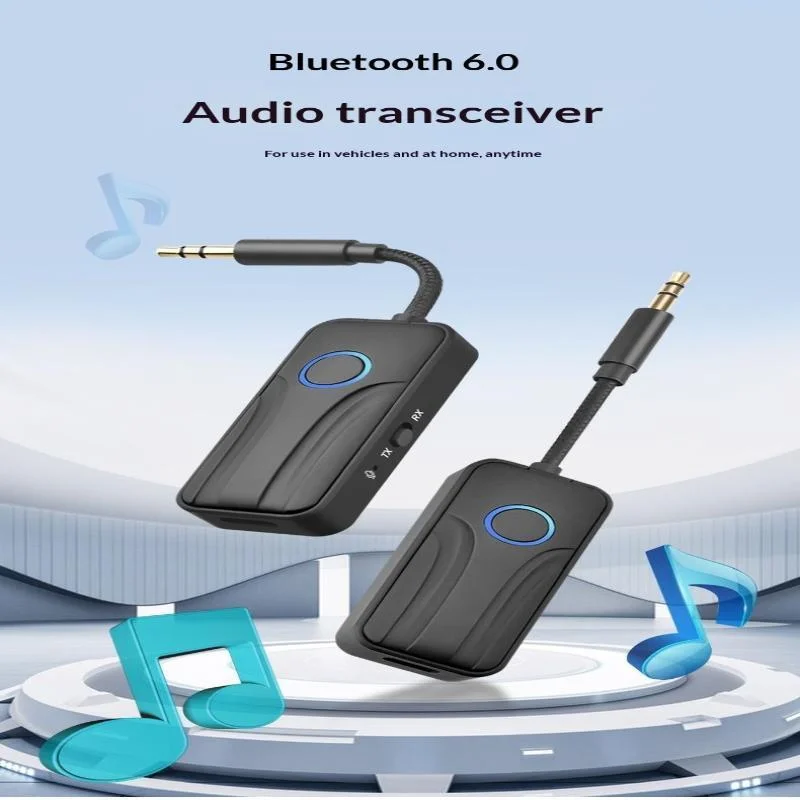 Bluetooth 6 аудиопередатчик-приемник, беспроводной адаптер с 3,5-мм AUX-разъемом и микрофоном, HiFi стерео для автомобиля, телевизора, ПК (art.: 3920dbbb631c7) - 3920dbbb631c7