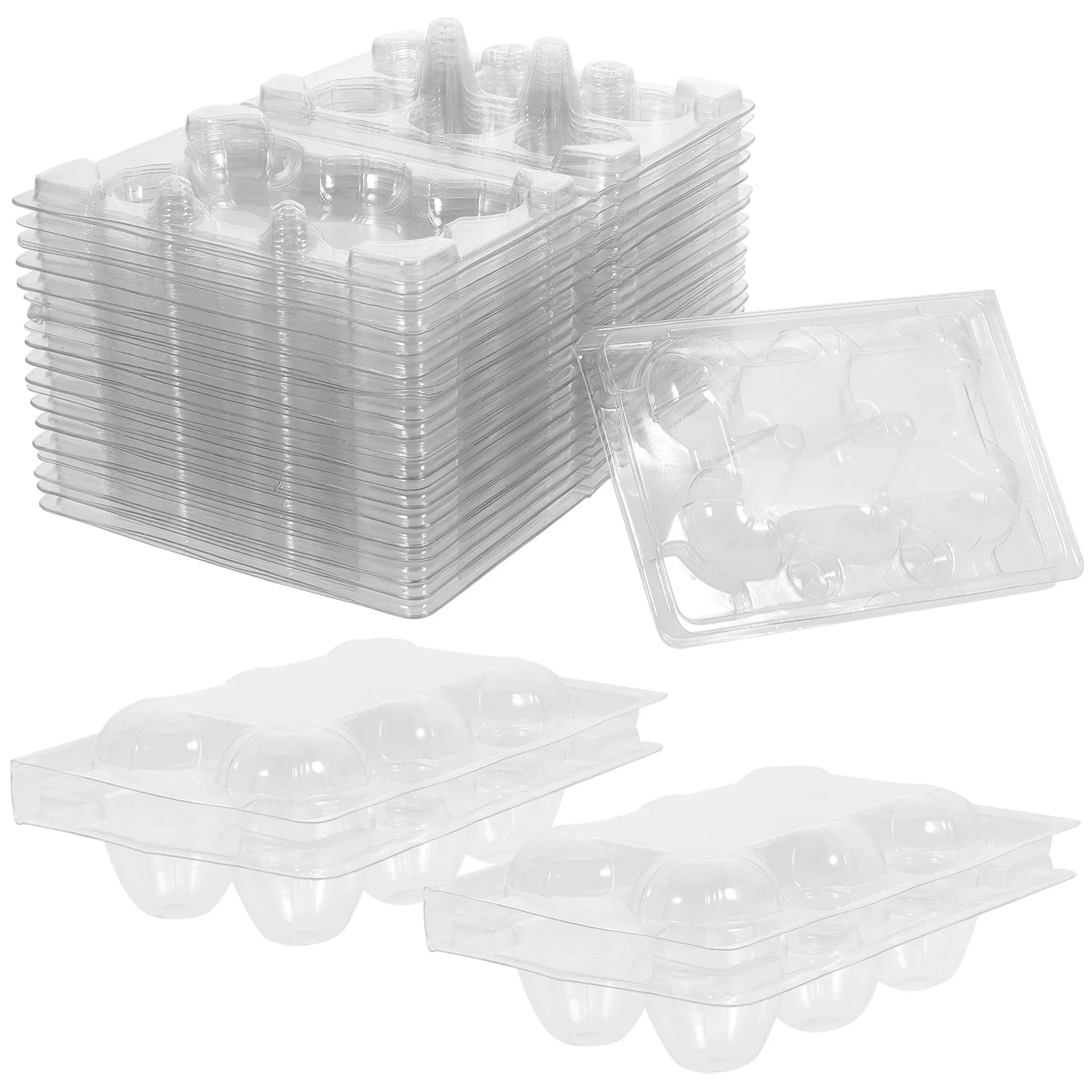 

Egg Quail Cartons 50Pack Plastic Carton Box Clear Bulk Reusable Grid Storage Carriage Holder Refrigerator Mini Container