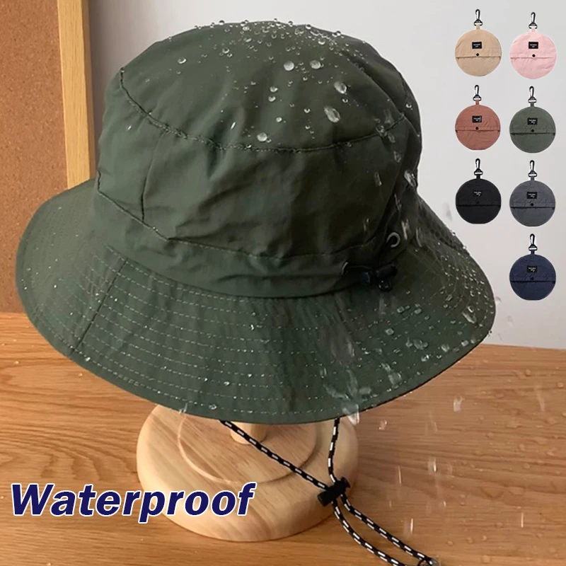 

Spring Summer Panama Bucket Hat Outdoor Anti-UV Sun Hats For Men Women Foldable Fast Dry Waterproof visors Cap Fisherman Caps
