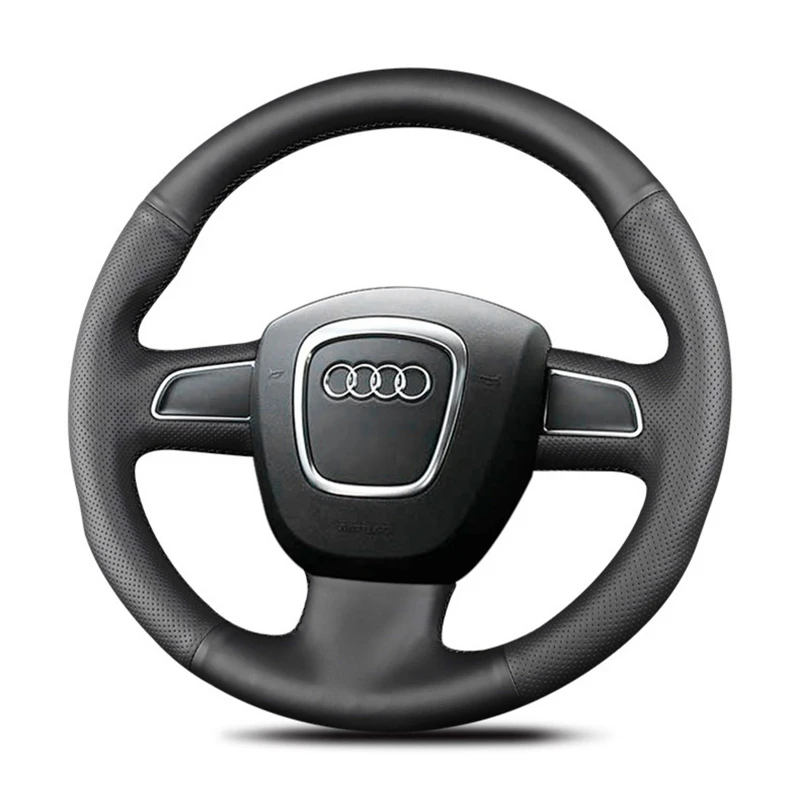 

Автомобильный чехол на рулевое колесо для Audi A4 S4 2005-2012 A6 S6 A8 S8 2007 Seat Exeo 2009-2012 PU Искусственная кожа DIY Сшитый вручную