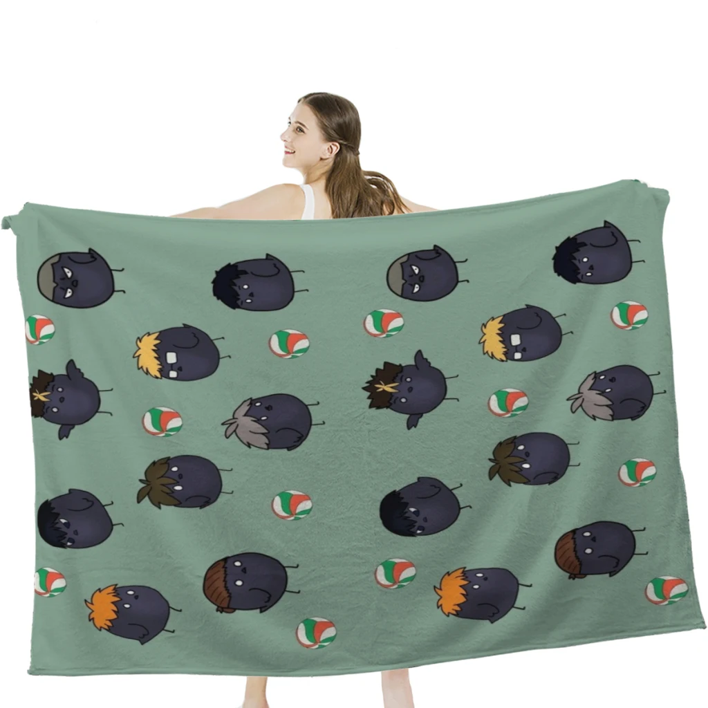 

Haikyuu!! baby raven crows karasuno Throw Blanket Soft Velvet Blanket Travel Bedding Blanket