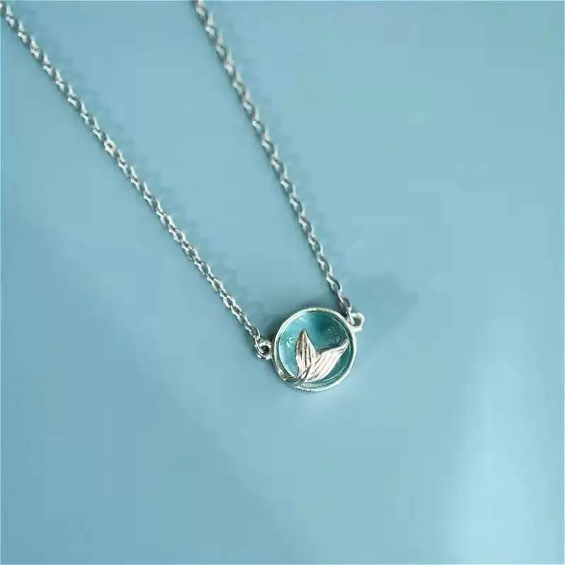 Модное женское ожерелье со стразами в виде русалки яркое ювелирное изделие dz009