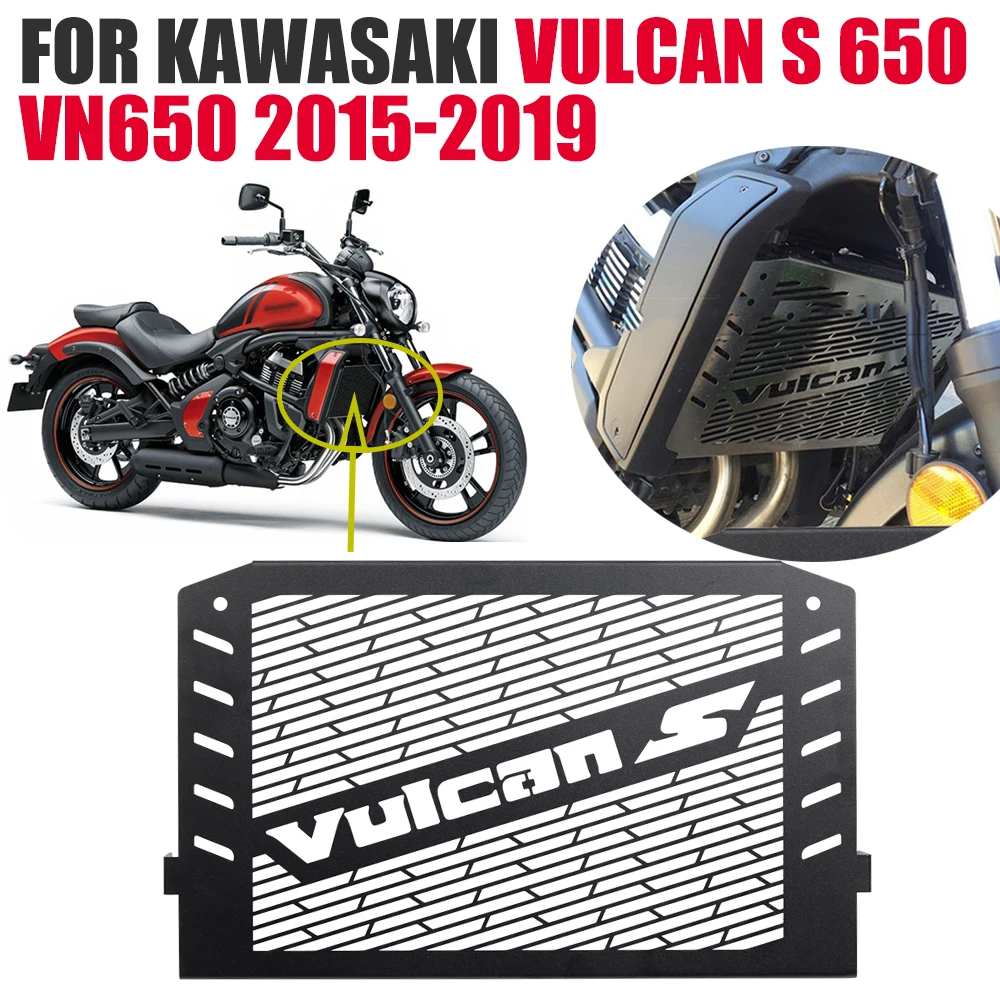 หม้อน้ำรถจักรยานยนต์ Grille ย่างสำหรับ Kawasaki Vulcan 650 Vulcan S 650 VN650 VN 650 2015 - 2019 2018อุปกรณ์เสริม
