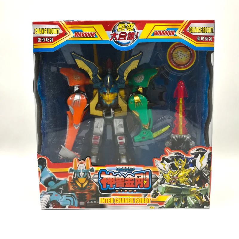 

Kids Best Gifts Assembly Dinozords 5 In 1 Dinosaur Rangers Megazord Action Figures Robot Deformation Toy