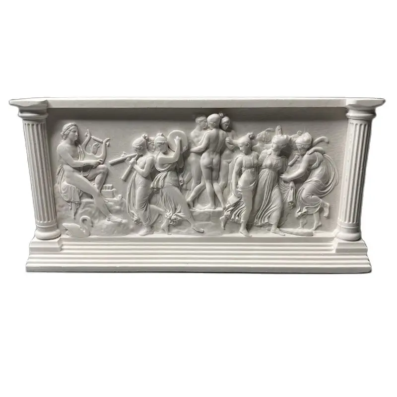 

9cm dancing Muse exquisite three-dimensional relief plaster image decoration table decoration hotel decoration