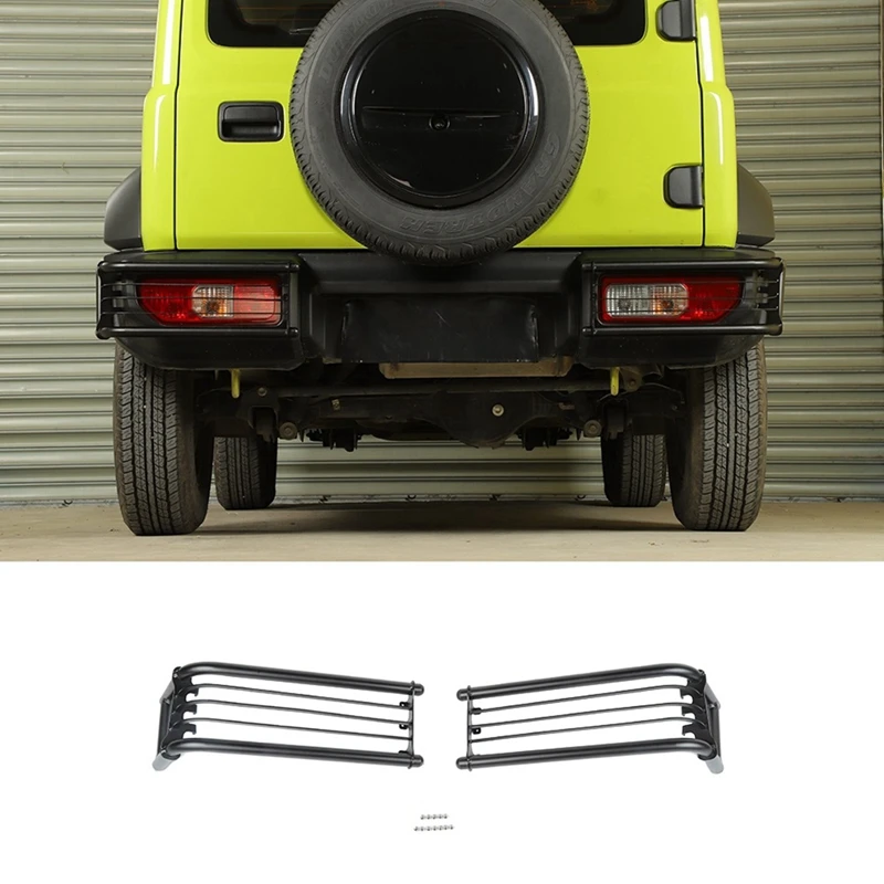 

Car Rear Tail Light Cover Lamp Decoration For Suzuki Jimny 2019 2020 2021 2022 Aluminum Alloy Black