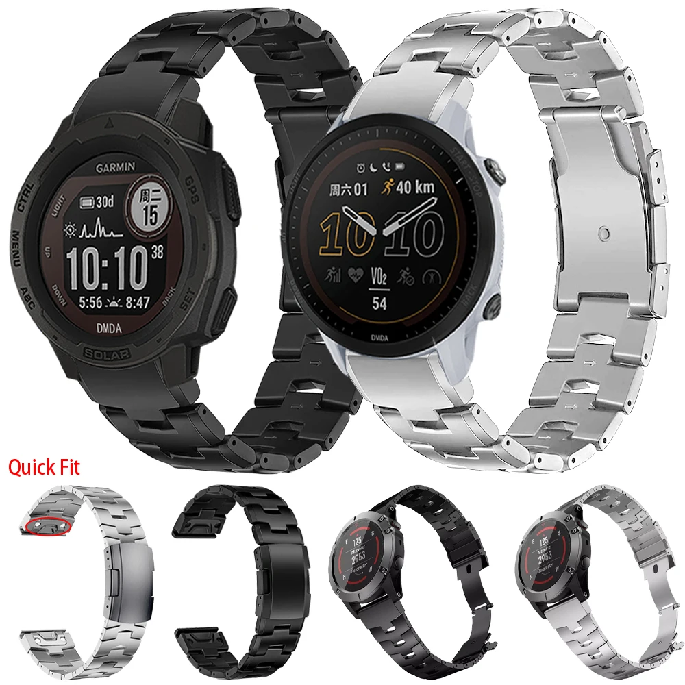 

Ремешок из титанового сплава для Garmin Forerunner 955 935 945 LTE S62 S60 ремешок 22 мм 26 мм браслет браслеты аксессуары