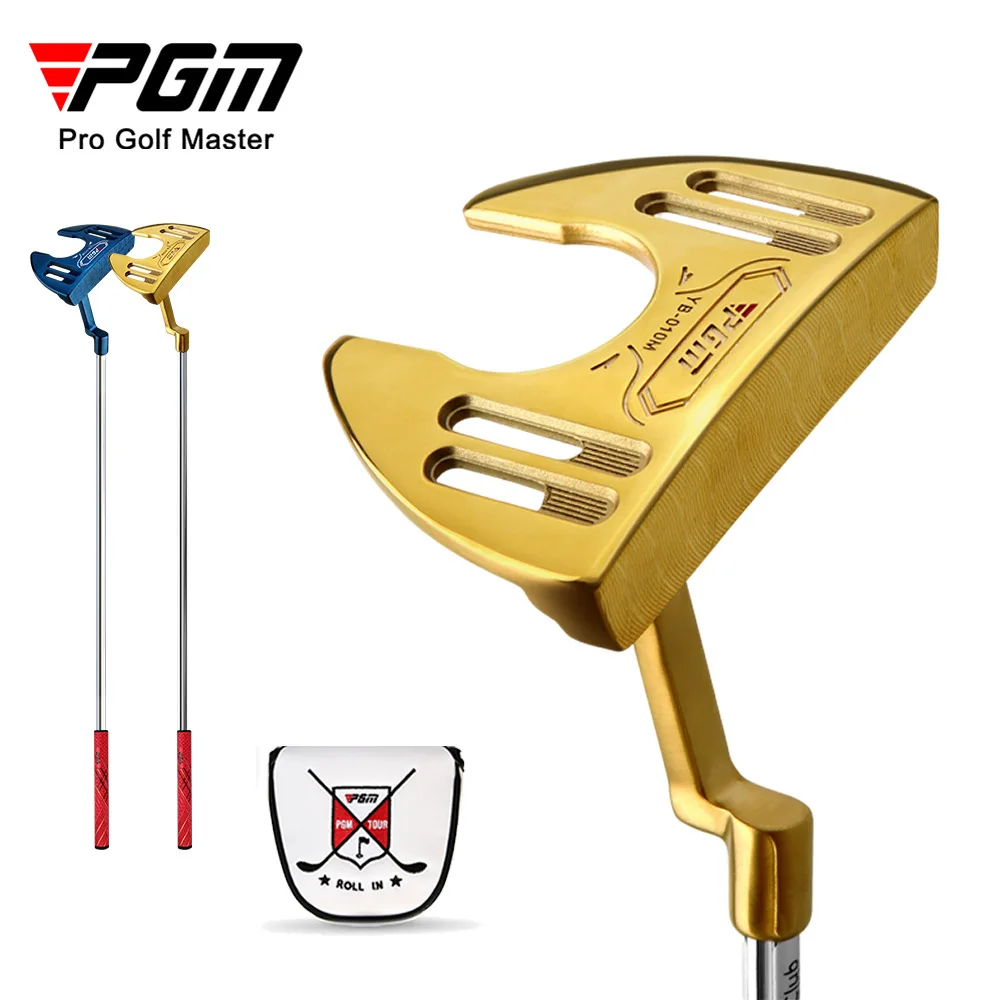 

PGM TUG023 New Golf Putter Authentic Driver Golf Men's Club Blue/Gold Putter with Line of Sight Large Grip Hitting Stability