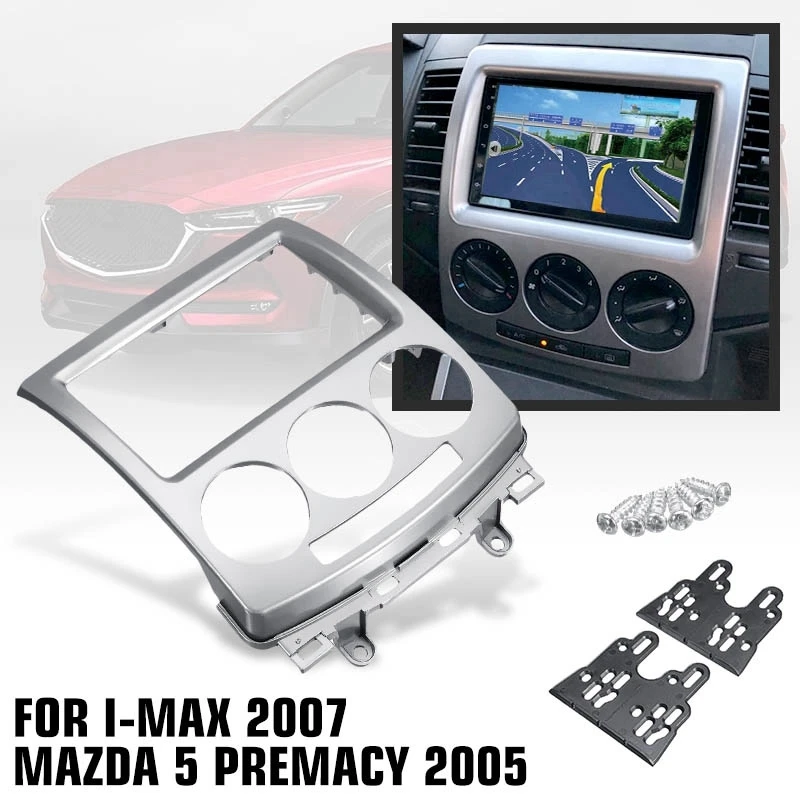 CD DVD стерео панель для FORD I-Max 2007 + MAZDA 5 Premacy 2005 2 Din аудио радио Fascia обрезанный