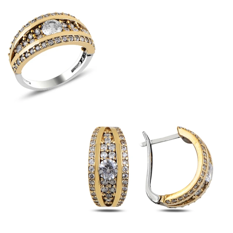 

Серебряный оригинальный набор из фианита