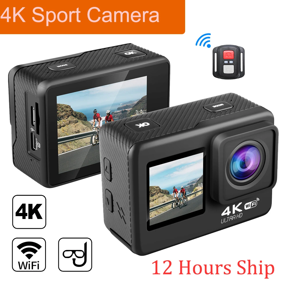 Оригинальная Экшн-камера 4K 60FPS 2.0 ЖК-дисплей EIS Dual Screen WiFi водонепроницаемый пульт дистанционного управления 4X 9 Pro спортивный видеорегистратор