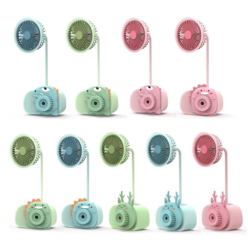 

Multipurpose Study Small Fan USB Charging Lantern Fan 4 in 1 Desktop Fan with Pencil Sharpener, Pen Holder for Kids
