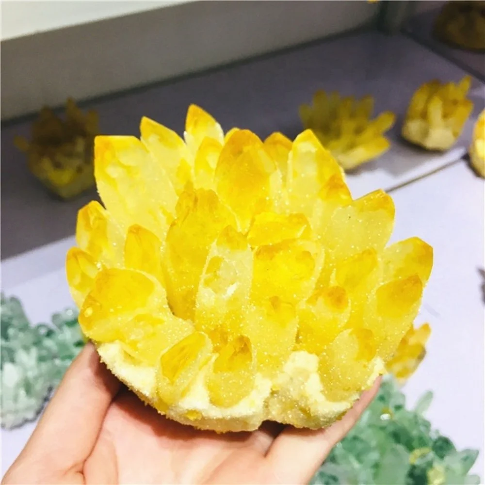 400 г ~ 600 высококачественные натуральные желтые призрачные кварцевые