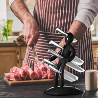 Kitchen Humanoid Knife Holder Set Creative Multifunctional Stainless Steel Storage Rack For Kitchen Without Knife