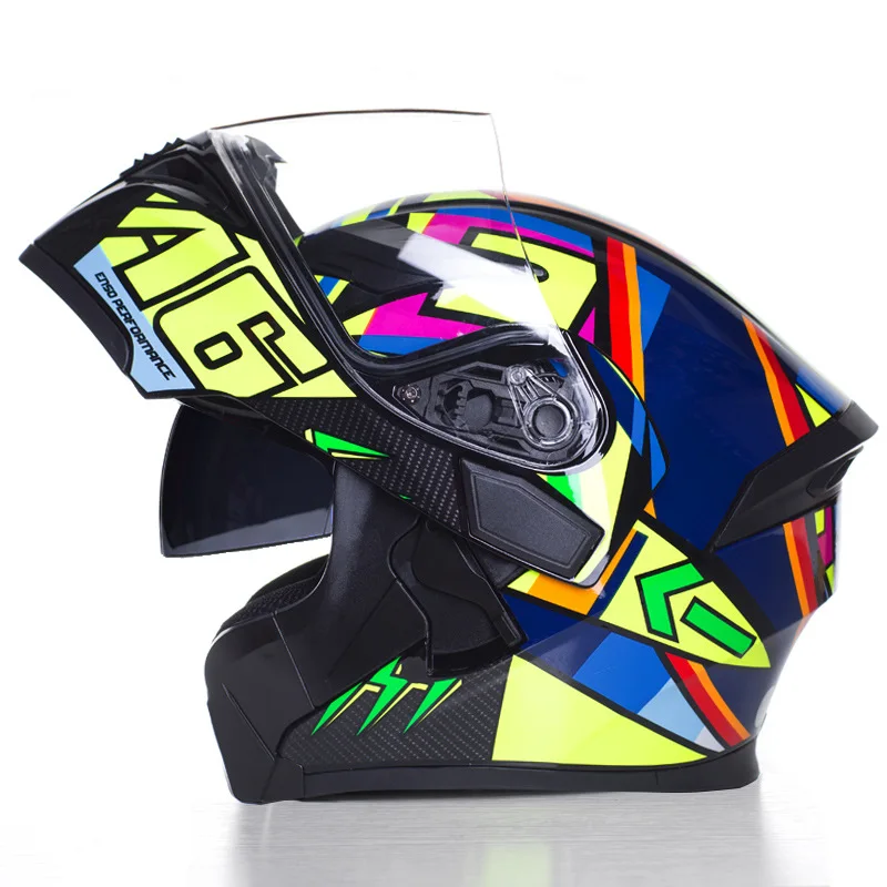 2022 New Modular Racing Motorcycle Helmet Flip Up Full Face Casco Moto Sun Visor Motocross Face Protectors Capace Moto Dot Ece