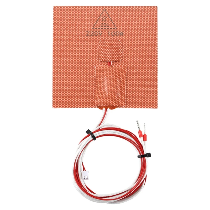 

220V 100W Silicone Rubber Heater Mat Pad with Rapid Heating Low Power Thermistor Strong Adhesive for 3D Printer Voron V0