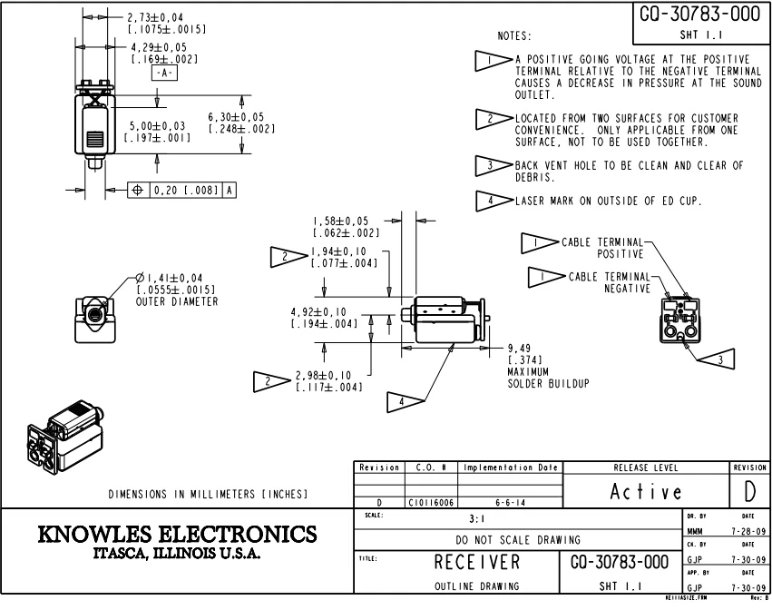 Knowles сбалансированный арматурный драйвер IEM двойной приемник динамик полный