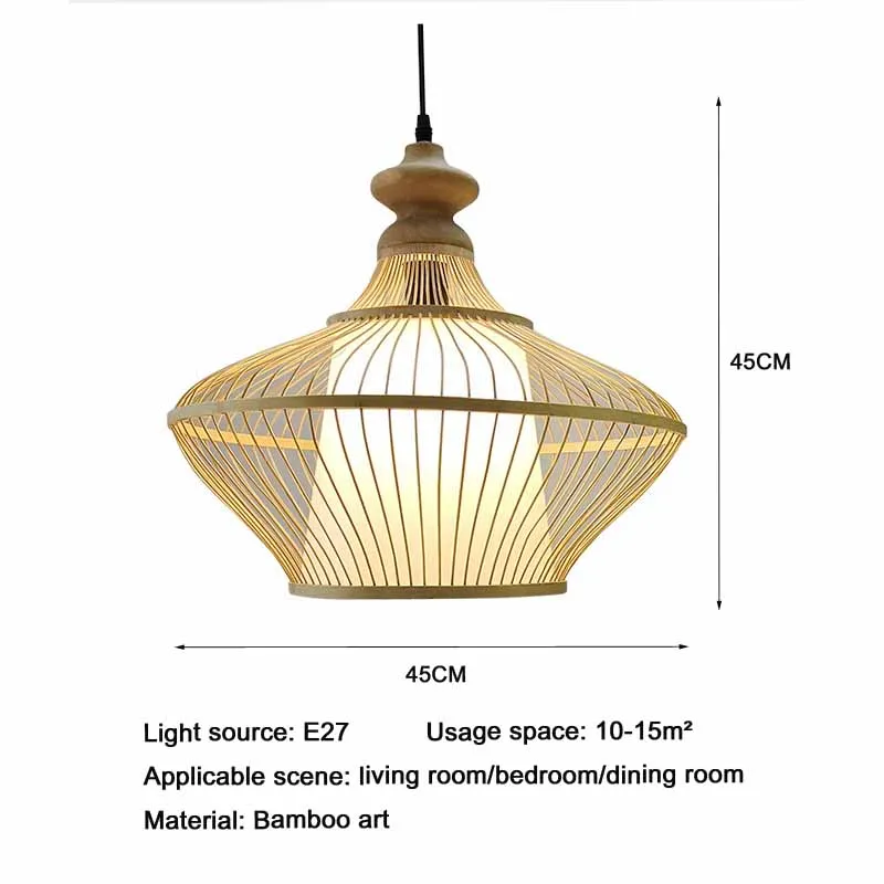 Китайская бамбуковая деревня люстра ручной работы для ресторана бара чайного