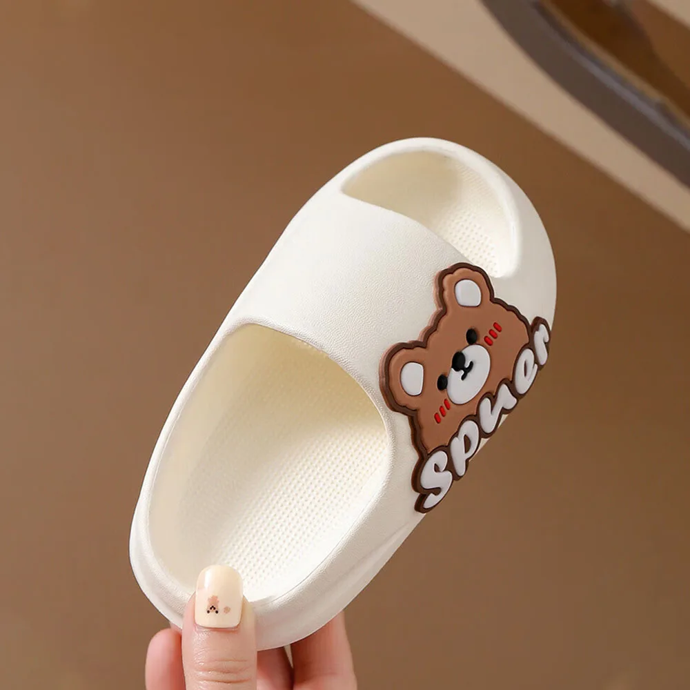 Тапочки детские с мультяшным рисунком мягкие Нескользящие летняя пляжная обувь