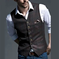 2021 spring and autumn mens new european and american trend temperament leisure slim fit single breasted vest men