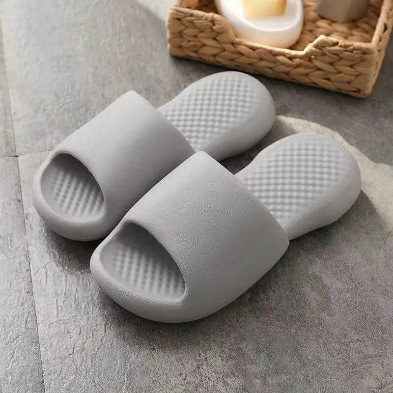 

2022 Summer Slippers for Women Flat Platform Slides Solid Female Casual Slippers Bedroom Comfort Non-slip Bathroom Indoor Slide