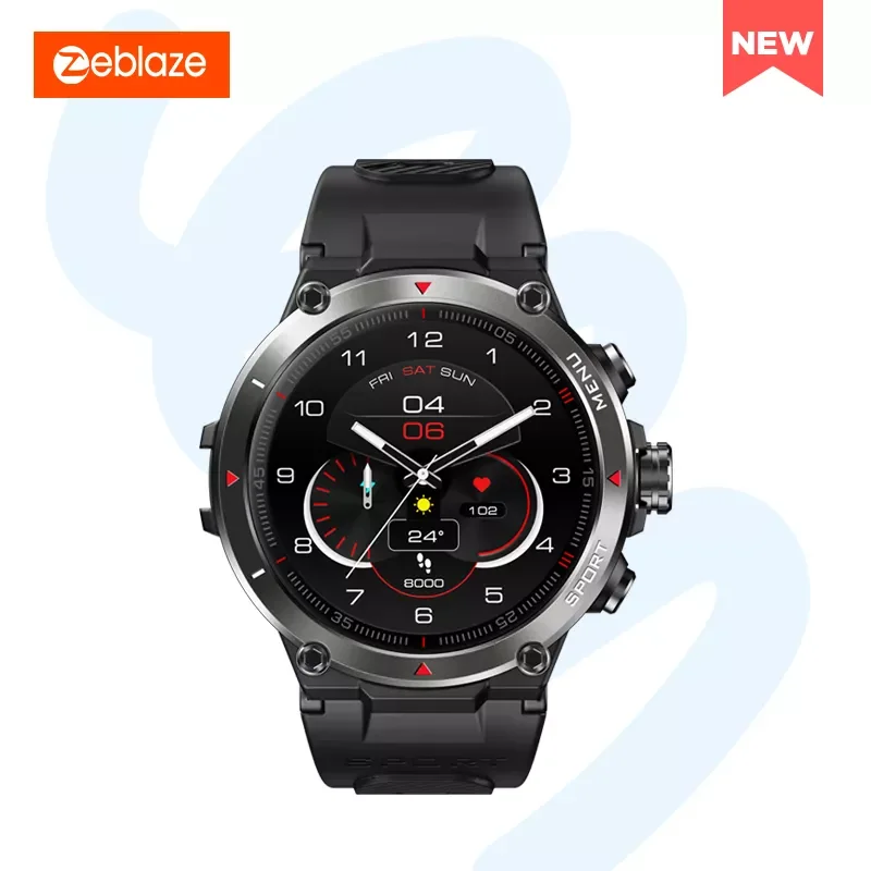 

Смарт-часы Zeblaze Stratos 2 для фитнеса, GPS, 1,3 дюйма, Bluetooth, монитор здоровья, водостойкость до 5 АТМ, длительный режим ожидания, спортивные часы для м...
