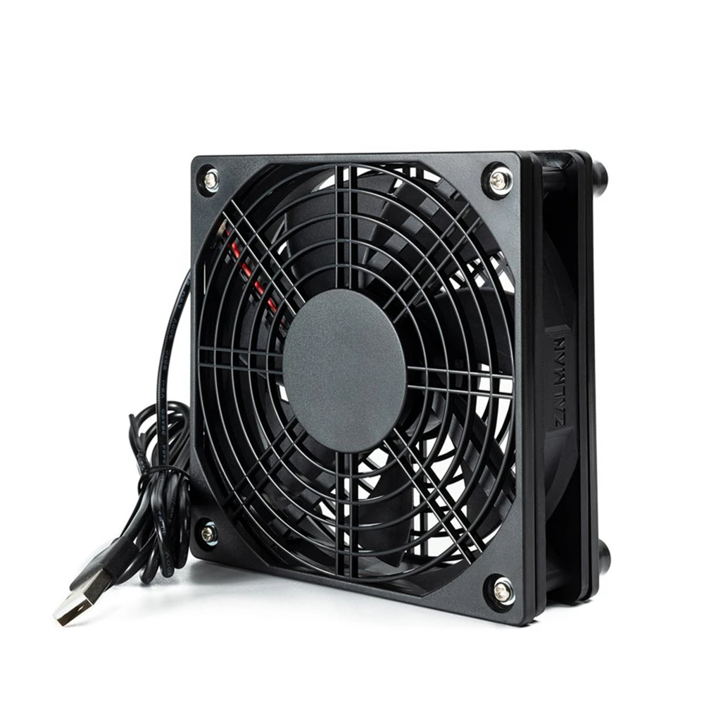 

DC 5V USB power Router Fan DIY PC Cooler TV Box Wireless Cooling Silent Quiet 120mm fan 120x25mm 12CM W/Screws Protective net