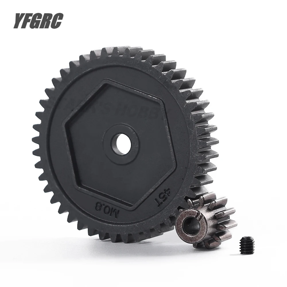 

1/10 RC Crawler Harden Steel Spur Gear 45T 0.8M 32P Motor Pinion Gear 11T for Traxxas TRX-4 TRX4 TRX6 Upgrade Parts 8053 6747