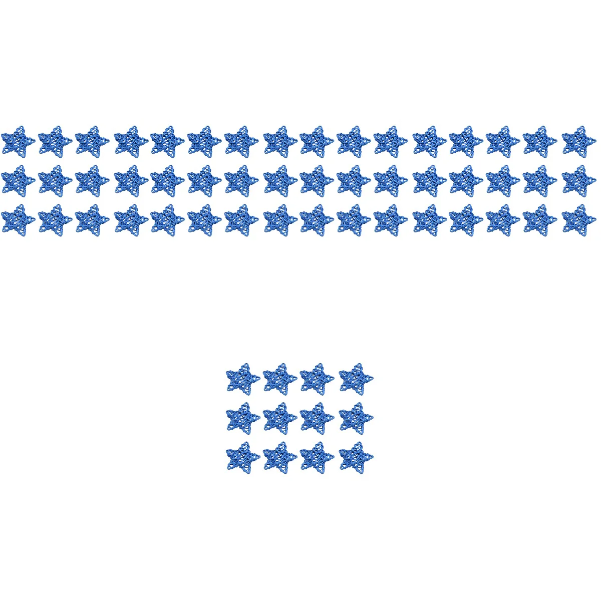 

60 Pcs Stars Patriotic Star Natural Wicker Balls Independence Day Party Decorations Star Rattan Balls Diy Craft Vase Filler