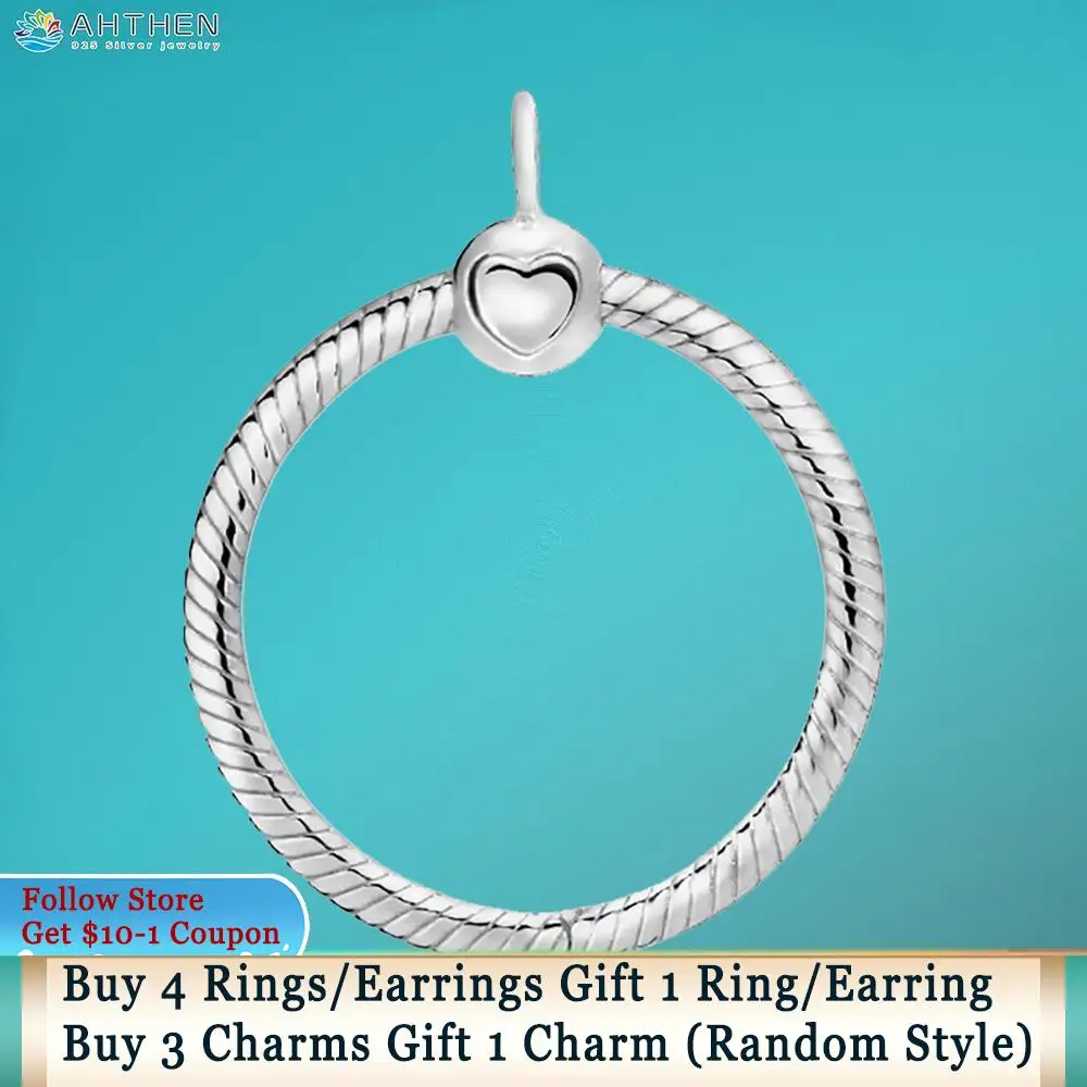 

Ahthen 925 Sterling Pendant Silver Color Silver O Pendant fit Original Pandora Necklaces Women Jewelry Making Girl Birthday Gift