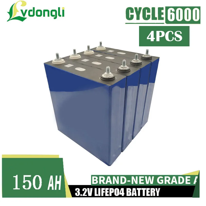 

Brand new 3.2V 150Ah LifePO4 12V 24V 48V Solar Energy storage system Rechangeable batteries Pack solar