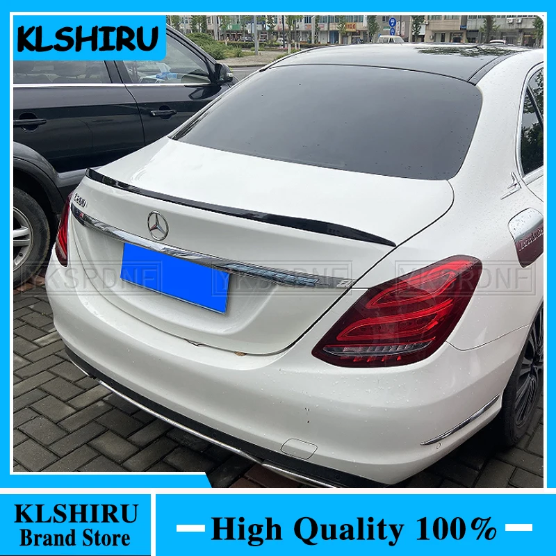 

For Mercedes W205 Spoiler 4Door Sedan C63 C43 style C180 C200 C260 ABS Plastic Tail Wing Unpaint and Lacquer Color For Benz W205