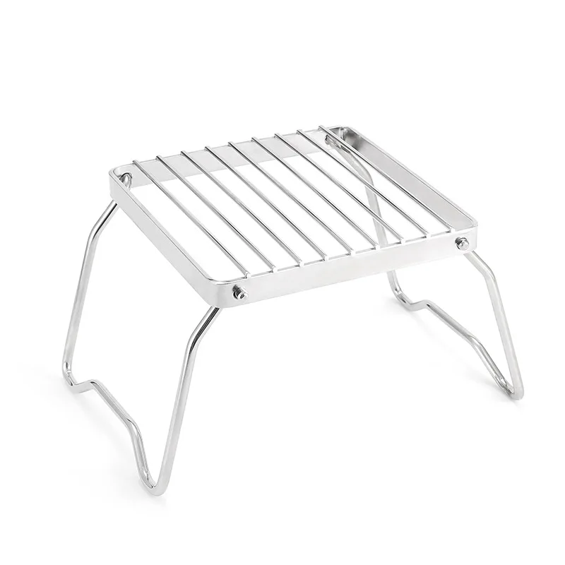 Folding Backpacking Camping Campfire Grill Rack Outdoor Folding Campfire Grill Oven Barbecue Accessories