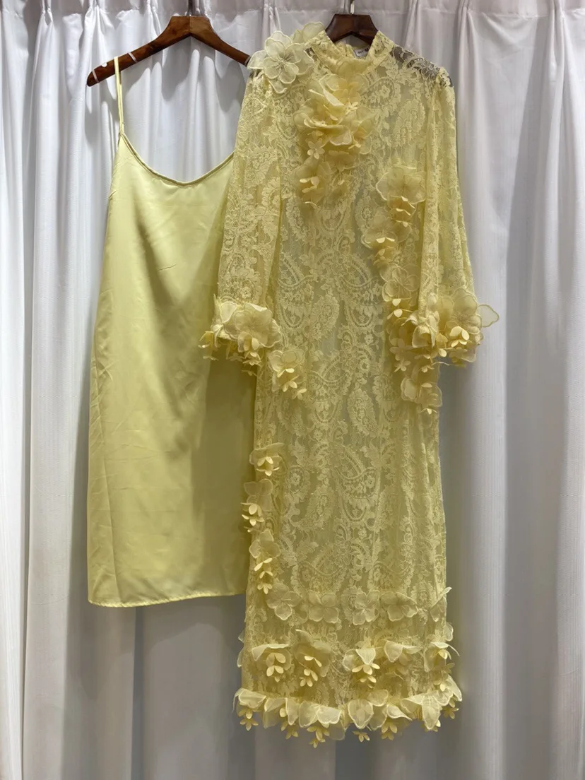 

Летнее платье-Ципао Bettergirl в молодежном стиле с воротником-стойкой и кардиганом в стиле ретро с кружевным узором Платья в национальном китай...