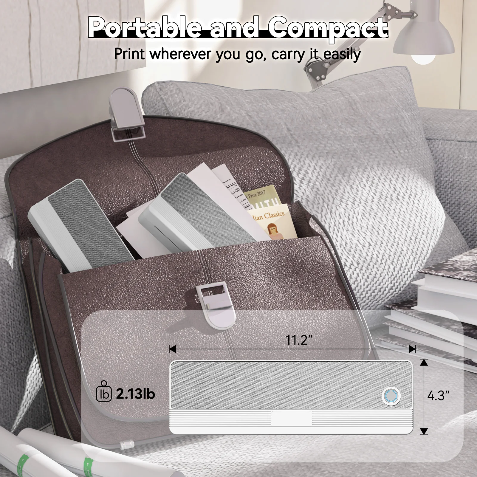 Фото Peripage P81 Бесчернильный портативный термопринтер формата А4 Bluetooth PDF Excel Word Машина для печати документов Рулон бумаги для офисной работы и дома №5